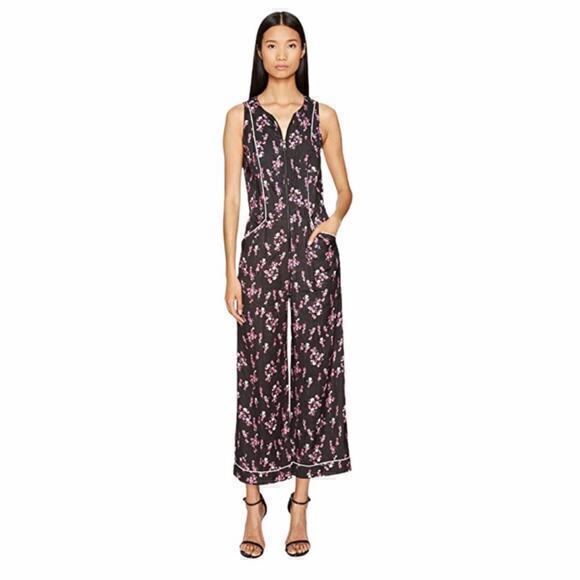 Sonia Rykiel Roses Print Wide Leg Jumpsuit Size 34 NWT - Picture 1 of 7